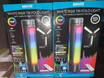 Buyer Get 2 Per Order Bower White/ Rgb Tri- Fold Light + Wireless Remote Control. Fixed Price $29.99.