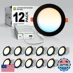 Asd Pack Led Recessed Lighting 6 Inch 12W Cct 2700K-5000K CRI90 Ic Rated. Fixed Price $139.66.