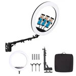 25 '' Ring Light Wall Mount With Phone Holder, Rotatable Triangle Boom Arm Ov.... Fixed Price $250.18.