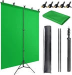 Green Screen Backdrop Kit With Stand, Portable Ft,. Fixed Price $41.57.