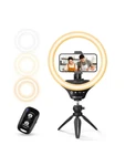 Ubeesize 10" Selfie Ring Light With Tripod Stand & Cell Phone Holder, New. Fixed Price $25.00.