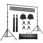 Backdrop Stand 6.5X6.5FT Adjustable Photo Studio Background Support Fra.... Fixed Price $44.04.