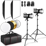 Neewer 400W Pro Flash Kit Pack With 24G Trigger Softbox Stand 5 In 1 Reflector. Fixed Price $439.99.