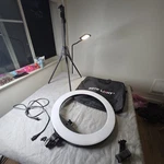 Eoto Light Inch Led Ring Tripod Stand Dimmable AM18. Fixed Price $40.00.