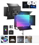 Neewer 150W Rgb Led Panel Video Light Kit With Barn Doors 1800 App Control. Fixed Price $175.00.