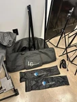 Limo Studio Ls Lighting Stands 33" White Translucent Umbrella & Backdrops - Used. Fixed Price $162.00.