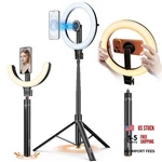 10.2" Magnetic Ring Light With 64" Tripod For Iphone Safe, 5000MAH. Fixed Price $80.07.