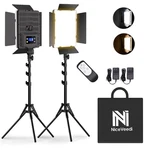 Niceveedi 2-PACK Photography Lighting Kit, 36W Bi-color Studio Lights 2700-65.... Fixed Price $136.03.
