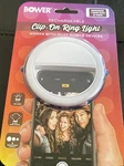 Bower Clip Ring Light (new) For Phone, Laptop, Tablet White. Fixed Price $10.99.