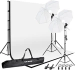 Slow Dolphin 10X8.5FT Photo Studio Stand Kit Backdrops Umbrellas Led Lights. Fixed Price $154.99.