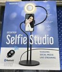 Desktop Selfie Studio Vlogging Ring Light With Remote. Fixed Price $19.99.
