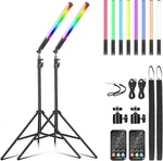 2 Pack Rgb Led Video Wand Stick, Luxceo Photography Studio Lighting.... Fixed Price $184.17.