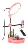 Jj Jianjin 55W Desk Ring Light W/stand Rotating Storage Base Phone Holder/remote. Fixed Price $37.99.