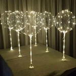 Warm White 6PC Led Light Up Balloon With Sticks, Stands Batteries, Table Top. Fixed Price $38.11.