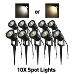 10X Led 12V Spot Lights Outdoor Landscape Cool/warm White Hardwired Low Voltage. Fixed Price $49.00.