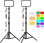 2-PACK Rgb Photography Lighting, Studio Lights With Adjustable Tripod Stand. Fixed Price $81.77.