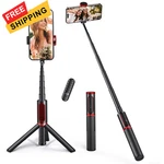 Atumtek Selfie Stick Tripod, 3-IN-1 Extendable Aluminum Phone With Red. Fixed Price $47.01.
