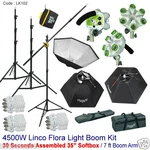 4500W Linco Studio Photo Soft Box Video Lighting Boom Stand Kit LK102. Fixed Price $475.00.