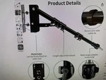 Selens 39" Wall Mount Triangle Boom Arm Bracket Studio Photography Light Stand. Fixed Price $27.97.