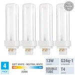 Pack Replace Sylvania 20671 CF13DD/E/835 13W Double Tube 4-PIN G24Q-1 Soft White. Fixed Price $13.29.