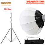 Us Godox 50CM / 65CM 85CM Lantern Quick-install SOFTBOX+2.8M Heavy Duty Stand. Fixed Price $94.99.