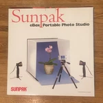 Sunpak Lightbox Portable Photo Studio With Tripod, Lights, Reversible Backdrop. Fixed Price $50.00.