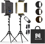2-PACK Photography Lighting Kit, 36W Bi-color Studio Lights 2700-6500K Cri 95+,. Fixed Price $151.99.