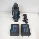 Dracast D-25 Dual Charger Adapter With Two DS-90SC V-mount Battery Pack. Fixed Price $379.97.