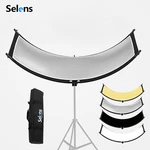 Selens 23"X70" Curved Light Studio Reflector Clamshell Portrait Photography. Fixed Price $62.99.