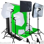 Linco Studio Lighting Video Softbox Photography Kit Backdrop Muslins. Fixed Price $11109.99.