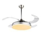 Globo Cabrera Nickel Led Ceiling Fan With Light & Remote 100 Cm 4 Blades. Fixed Price $404.72.