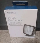 Insignia NS-DVL64C1 Universal 64-LED On-camera Video Light Hot Shoe Mount. Fixed Price $16.97.