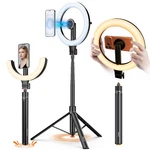 10.2" Magnetic Ring Light With 64" Tripod For Iphone Safe, 5000MAH Rechar.... Fixed Price $84.03.