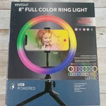 Vivitar Vlog Podcat Essentials 8 Inch Full Color Rgb Led Ring Light Usb Powered. Fixed Price $10.00.