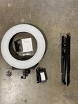 Geekoto Led Ring Light With Stand, Power Adapter, Carrying Case. Fixed Price $300.00.