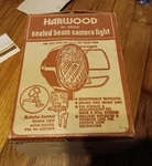 Harwood No. XR250 Sealed Beam Camera Light Asa 40 & 160 Color Film Works. Fixed Price $12.00.