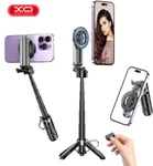 Magnetic Selfie Stick Tripod Stand With Bluetooth Remote Fr Iphone Samsung. Fixed Price $13.99.