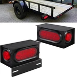 2PCS Steel Trailer Light Box Housing Kit W/6" Inch Oval Led Tail Ligh.... Fixed Price $66.21.