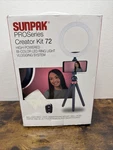 Sunpak Proseries Creator Kit 72 Bi-color Led Ring Light Vlogging Black. Fixed Price $17.99.