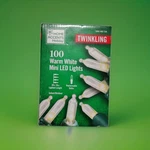 Home Accents Holiday 1002 482 734 100CT Warm White Mini Led Twinkling 28' - New!. Fixed Price $9.99.