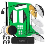 Video Studio Photography Kit X Backdrops 5 Umbrella Stand Set 33 Pcs. Fixed Price $99.99.