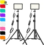 Photography Video Lighting Kit, Led Studio Streaming Lights W/70 Beads & Color F. Fixed Price $73.39.