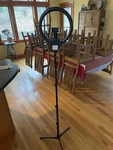 Ubeesize 12 Inch Ring Light And Tripod, White Yellow. Fixed Price $15.00.