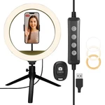 10.2" Led Ring Light For Live Streaming - Adjustable Color Modes, Phone Holde.... Fixed Price $42.81.