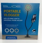 Slide Portable Vlogger Led Ring Light Phone Holder Flexible Arm Adjustable Mount. Fixed Price $19.87.