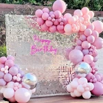Ljie-house Silver Shimmer Photo Backdrop, 6X4 Ft Wall, 24-PC, Weddings, Birthday. Fixed Price $28.00.