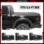 5.5FT Hard 3-FOLD 04-20 Ford F150 Truck Bed Tonneau Cover Waterproof. Fixed Price $296.87.