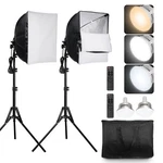 Vevor 16 In. Softbox Lighting Kit Tripod Stands Remotes For Portraits. Fixed Price $47.45.