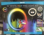 Bower 16" White & Rgb Ring Light Kit W/ Line Remote 62" Extendable Tripod. Fixed Price $25.00.