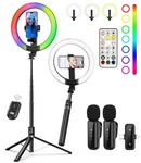 Vlogging Kit For Iphone/android - 10" Selfie Ring Light With 74" Tripod Stand.... Fixed Price $55.00.
